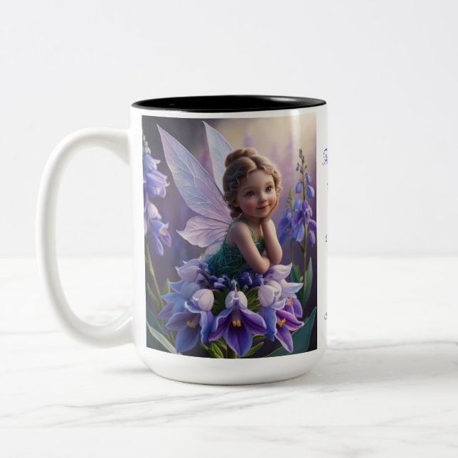 Tasse 2 Couleurs Fée de la Fleur de Pied-d'Alouette (Gauche)
