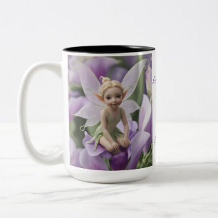 Tasse 2 Couleurs Fée de la fleur de pois de senteur