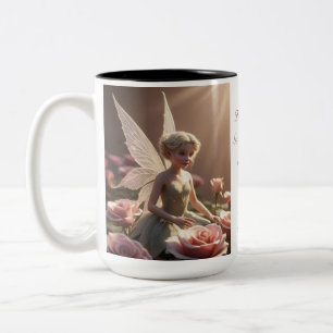 Tasse 2 Couleurs Fée de la Fleur de Rose 