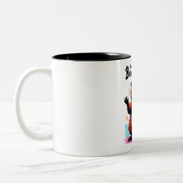 Tasse 2 Couleurs Feeling Beaver-tiful - Funny Beaver Graphic (Gauche)