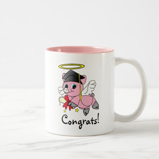 Tasse 2 Couleurs Félicitations d'obtention du diplôme d'ange de (Droit)