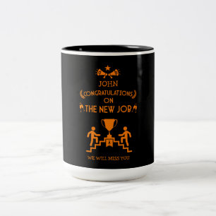 Tasse 2 Couleurs Félicitations Pour Le Nouveau Travail
