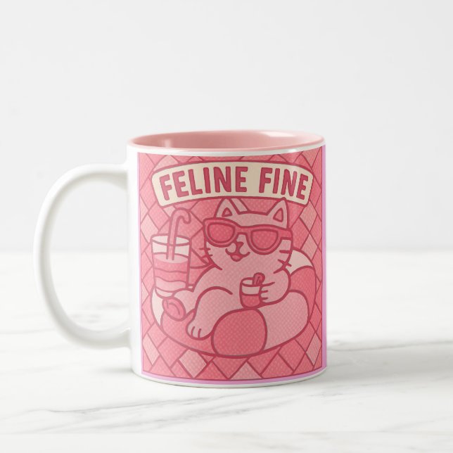 Tasse 2 Couleurs Feline fine diamant (Gauche)