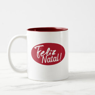 Tasse 2 Couleurs Feliz Natal JOYEUX NOËL en portugais