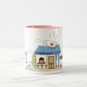 Tasse 2 Couleurs Femme dans un café-restaurant