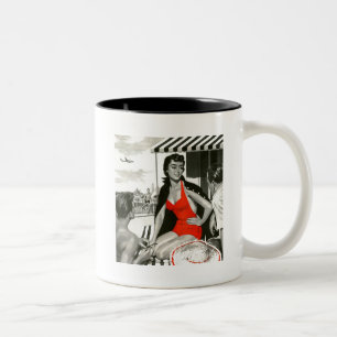 Tasse 2 Couleurs Femme d'un rouge ardent