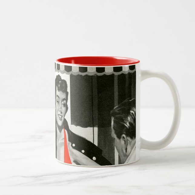 Tasse 2 Couleurs Femme d'un rouge ardent (Droit)
