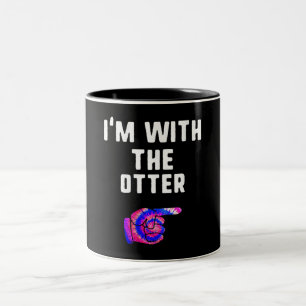 Tasse 2 Couleurs Femme Im Avec Loutre  Halloween Correspondant