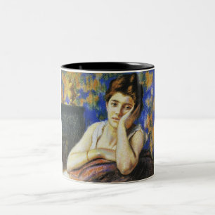 Tasse 2 Couleurs Femme penchée sur une chaise