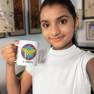 Tasse 2 Couleurs Femme-vedette personnalisée   Logo Cercle & Etoile