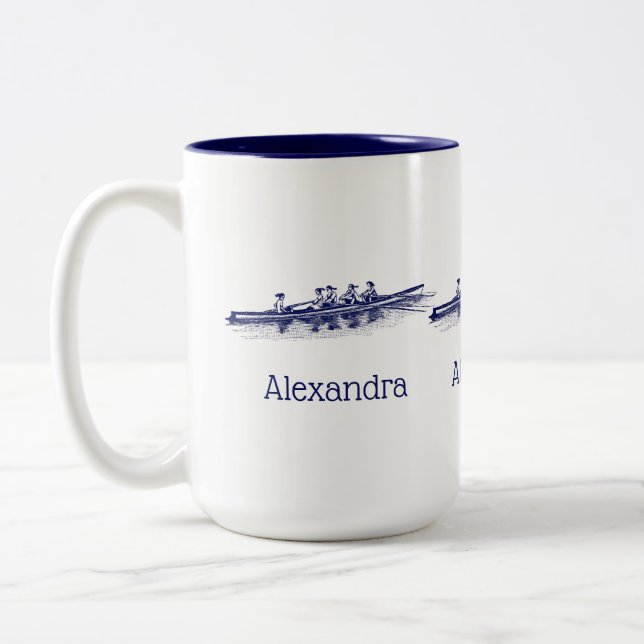 Tasse 2 Couleurs Femmes Bleues Rameuses Rameurs Équipe D'équipage S (Gauche)