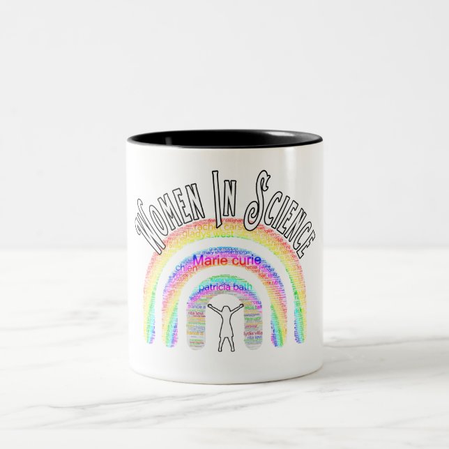 Tasse 2 Couleurs Femmes En Science Rainbow Word Conception de rempl (Centre)