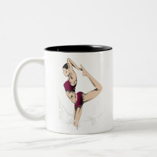 Tasse 2 Couleurs Femmes faisant du yoga