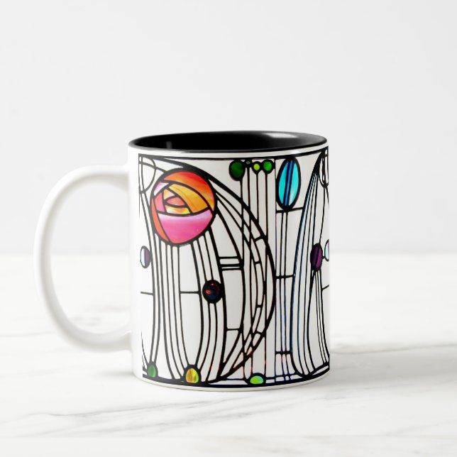 Tasse 2 Couleurs Fenêtre Charles Rennie Mackintosh (Gauche)