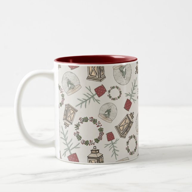 Tasse 2 Couleurs Ferme d'hiver (Gauche)