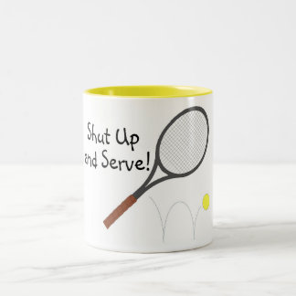 Tasse 2 Couleurs Fermez et servez le tennis