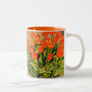 Tasse 2 Couleurs Festival floral moderne des tulipes