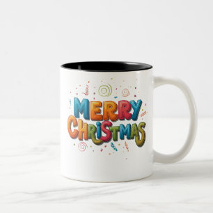 Tasse 2 Couleurs "Festive Cheer : Joyeux Noël !"