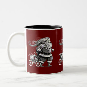 Tasse 2 Couleurs Festive Santa Claus Sleigh Ride avec des présents
