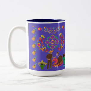 Tasse 2 Couleurs Fête de Couleurs kelly royal violet