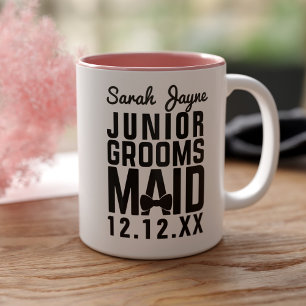 Tasse 2 Couleurs Fête de la mariée Jeune Groomsmaid Mariage café Mu