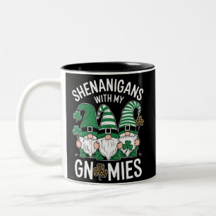 Tasse 2 Couleurs Fête de la Saint-Patrick Shamrock Chanceux Gnomes 