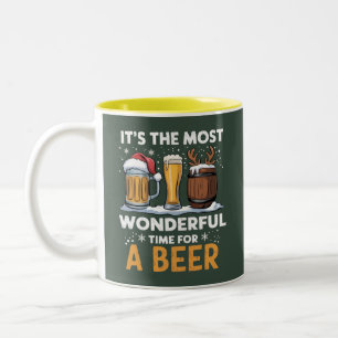 Tasse 2 Couleurs Fête de Noël Bière de Noël Boire en Famille Cadeau