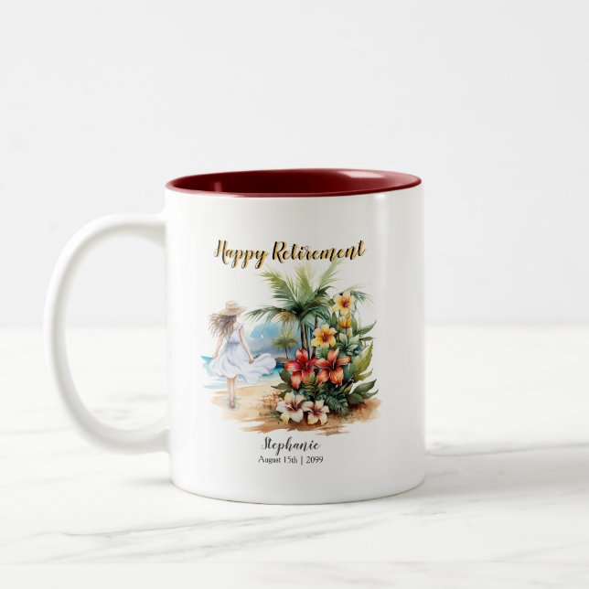Tasse 2 Couleurs Fête des fleurs d'Aloha Beach pour la retraite des (Gauche)