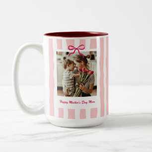 Tasse 2 Couleurs Fête des Mères Anniversaire Maman Photo personnali