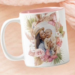 Tasse 2 Couleurs Fête des mères du papillon de l'aquarelle