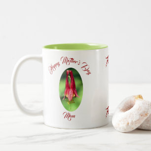 Tasse 2 Couleurs Fête des mères maman Columbine Fleur personnalisée