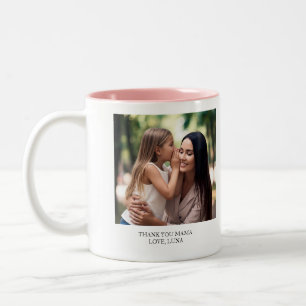 Tasse 2 Couleurs Fête des mères personnalisée Merci Maman