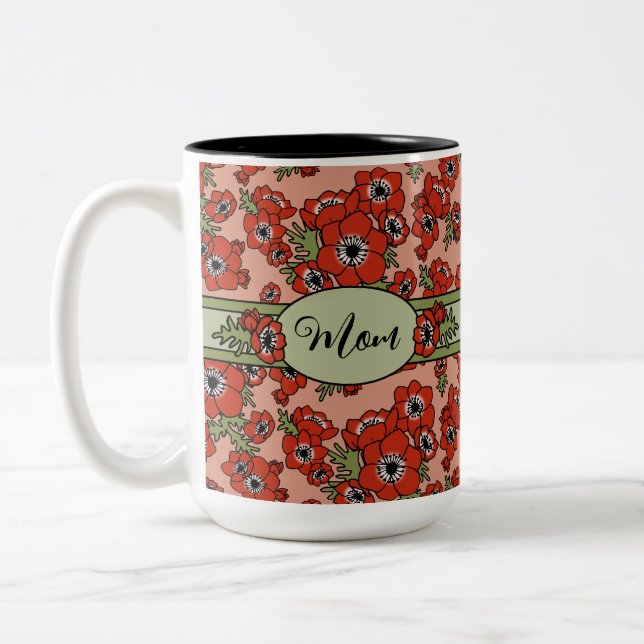 Tasse 2 Couleurs Fête des mères personnalisées (Gauche)