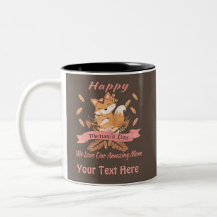 Tasse 2 Couleurs Fête des mères personnalisées Nous aimons notre ma