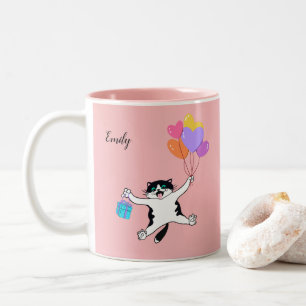 Tasse 2 Couleurs Fête des Mères Rose personnalisée Cadeau Meilleur 