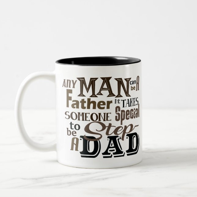 Tasse 2 Couleurs Fête des pères de papa d'étape la meilleure (Gauche)