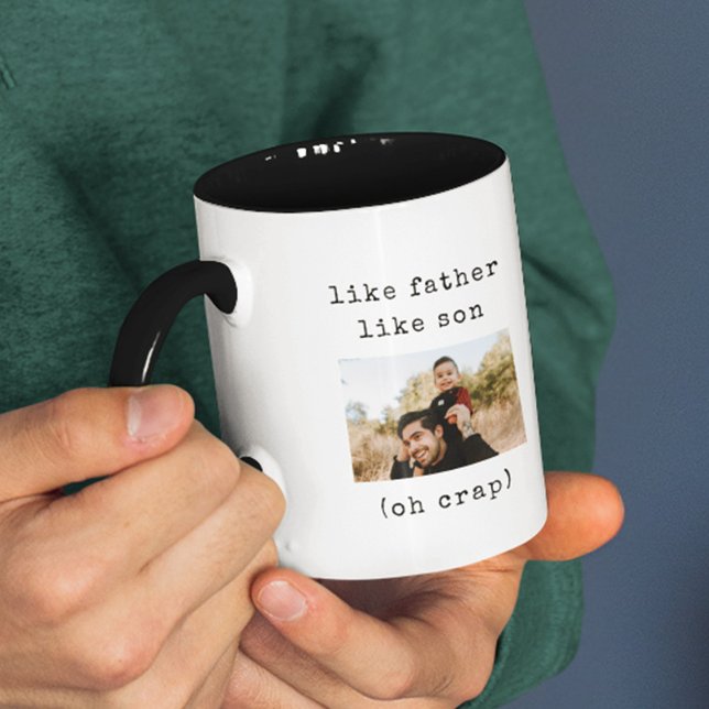 Tasse 2 Couleurs Fête des pères Drôle Comme Père Comme Fils Photo (Make dad laugh this Father's Day! #Dadjokes)