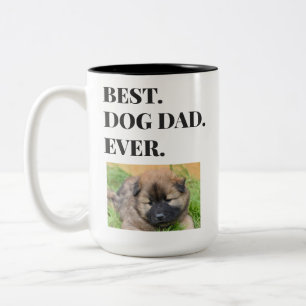 Tasse 2 Couleurs Fête des pères Meilleur papa chien jamais photo