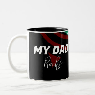 Tasse 2 Couleurs Fête des Pères Musique Rock Papa 