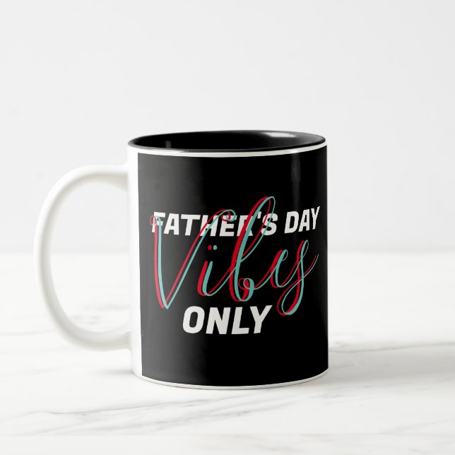 Tasse 2 Couleurs Fête des Pères Papa Masculin Double Script (Gauche)