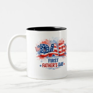 Tasse 2 Couleurs Fête des Pères patriotique