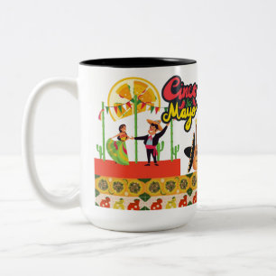 Tasse 2 Couleurs Fête Desert Bloom Fiesta noir et blanc