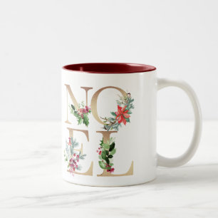 Tasse 2 Couleurs Fête d'hiver de Noël en faux or