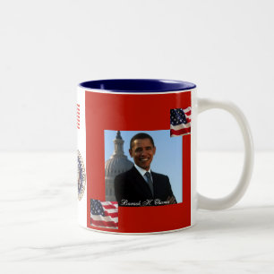 Tasse 2 Couleurs Fête patriotique du Président Obama
