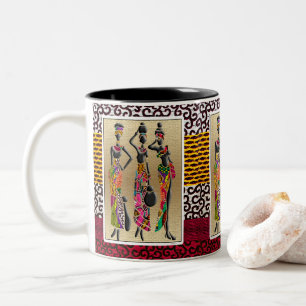 Tasse 2 Couleurs Fête tribale Afrocentrique