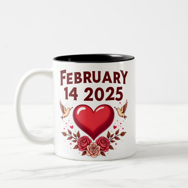 Tasse 2 Couleurs Fêtez la Saint-Valentin 2025 : La Parfaite Coutume (Gauche)