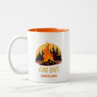 Tasse 2 Couleurs Feu de camp à Grayling Michigan