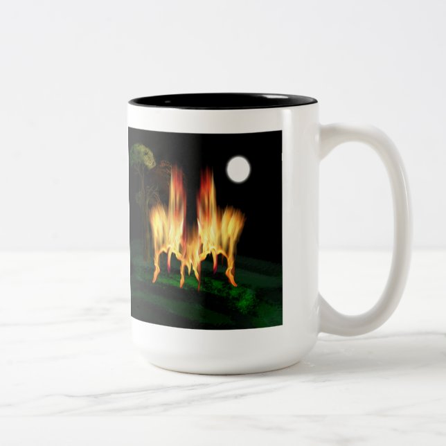 Tasse 2 Couleurs Feu d'incendie (Droit)