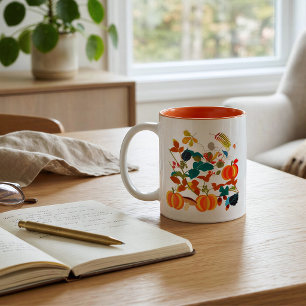 Tasse 2 Couleurs Feuillage de récolte d'automne coloré personnalisé