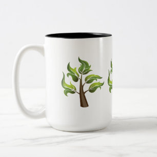 Tasse 2 Couleurs Feuille chic